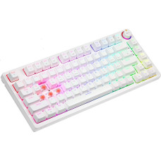 Savio Klawiatura mechaniczna bezprzewodowa phenix white gateron red pro, abs