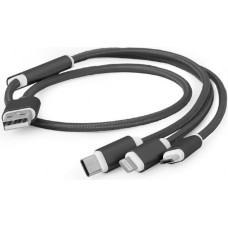 Gembird Kabel usb 3w1 do ładowania/1m/czarny
