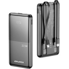 Awei Powerbank 10000mah p76k 22,5w 4 wyjścia ładowania dwa kable