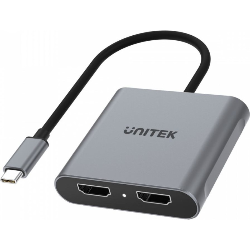 Unitek Adapter usb-c - 2x hdmi 2.0;  4k mst; m/f