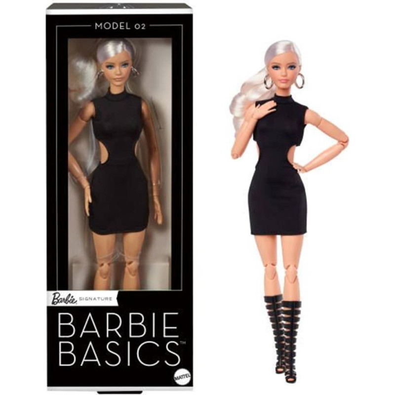 Mattel Barbie Basics: Model 02 - Little Black Dress with Blonde Hair Doll (JBH71)