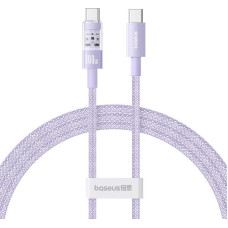Baseus Kabel baseus gem typ c-typ c 100w 1m (fioletowy)