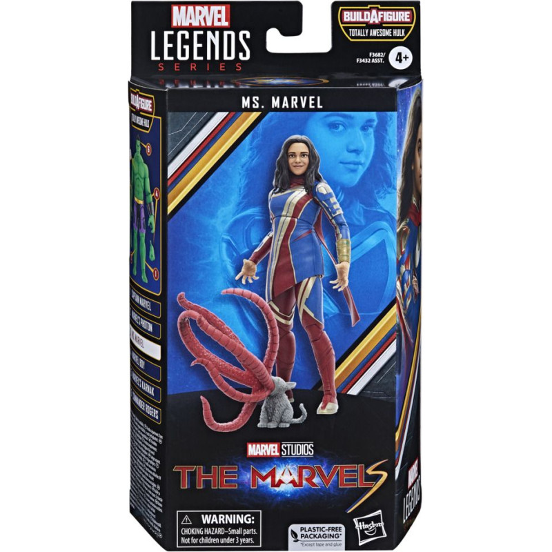 Hasbro Marvel Legends Series Build a Figure Totally Awesome Hulk: The Marvels - Ms. Marvel Action Figure (15cm) (Excl.) (F3682)