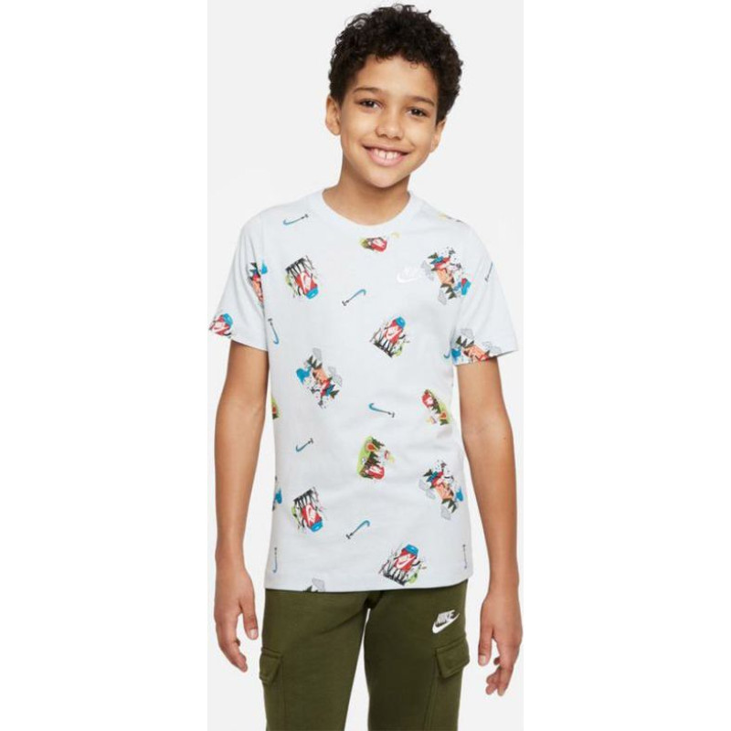 Nike Sportswear Tee AOP Jr DQ3856-471 (S (128-137))