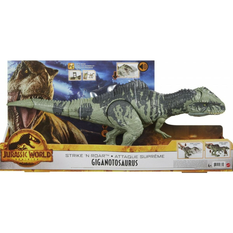 Mattel Jurassic World Dominion: Strike N Roar Giganotosaurus (GYC94)