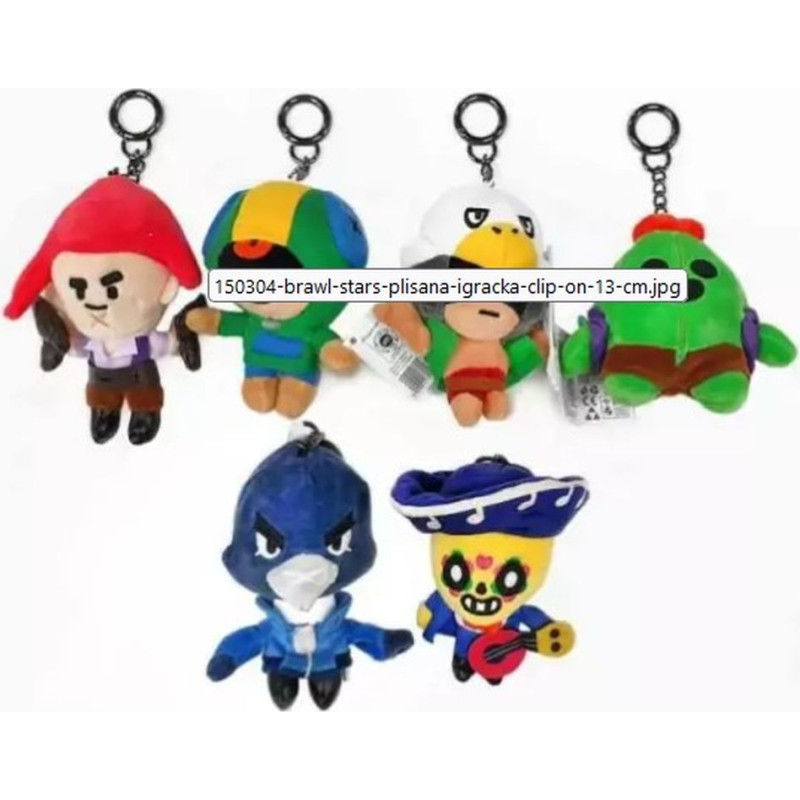 P.m.i. Brawl Stars Clip On Plush Characters 13cm (S1) (Random) (BRW7004)