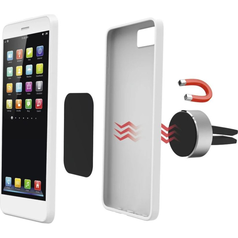 Hama 00173765 Magnetic Aluminium Universal Smartphone Holder