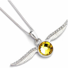 Carat Shop Harry Potter - Sterling Silver Golden Snitch Necklace with Crystals ( BHPSN004)