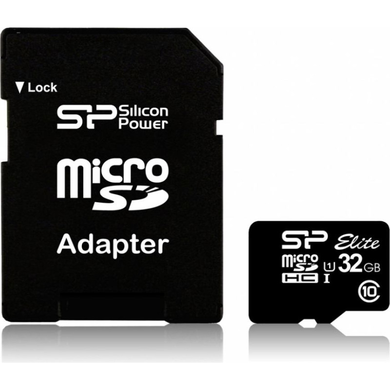 Silicon Power Karta pamięci microsdhc 32gb cl10/uhs-1 100/80 mb/s elite + adapter
