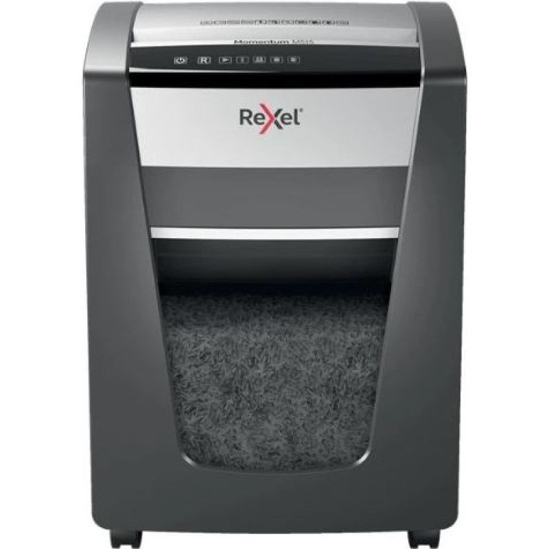 Rexel niszczarka momentum m515, p-5, 30l, 15 kartek,  tnie na ścinki 2 x 15 mm, czarna