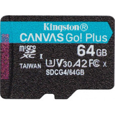 Kingston Karta pamięci microsd 64gb canvas go! plus 200mb/s a2 u3 v30