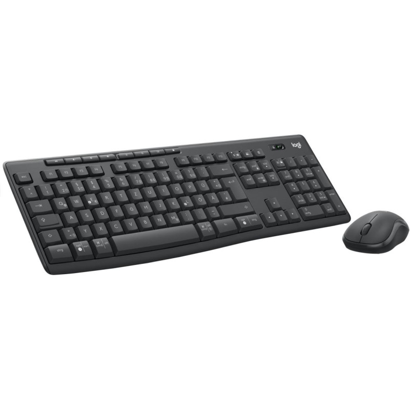 Logitech 920-012065 klawiatura dołączona myszka biuro rf wireless + bluetooth qwertz niemiecki grafitowy