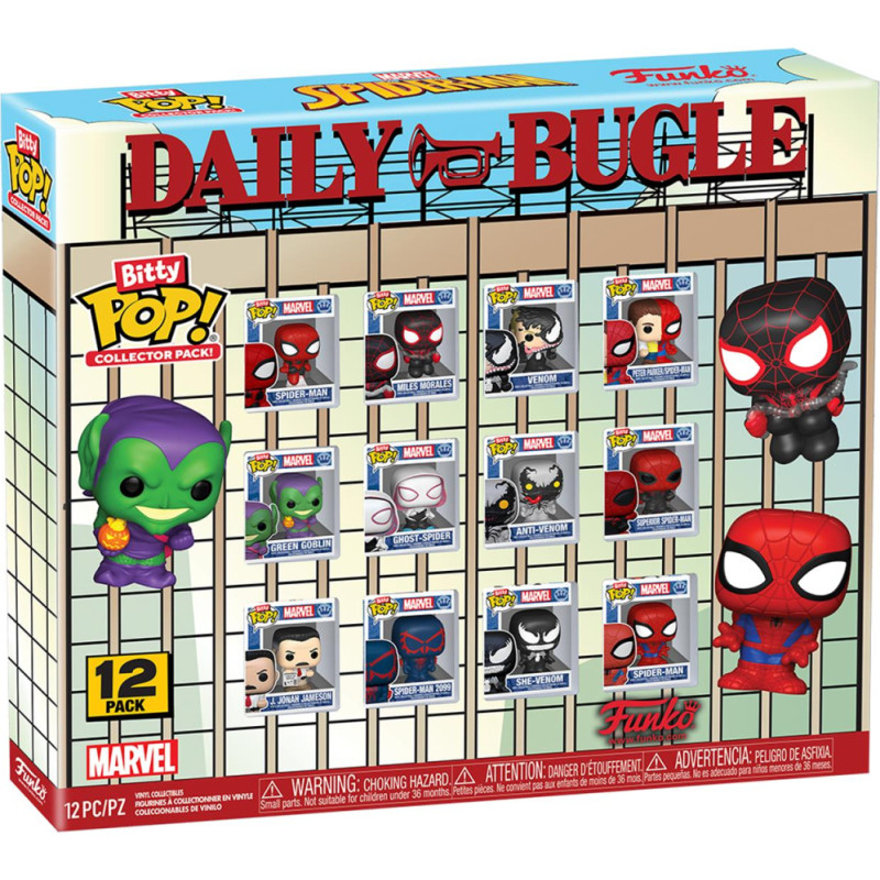 Funko Bitty Pop! Collector Pack! Marvel: Spider-Man - Daily Bugle 12 Pack (Special Edition) Vinyl Figures