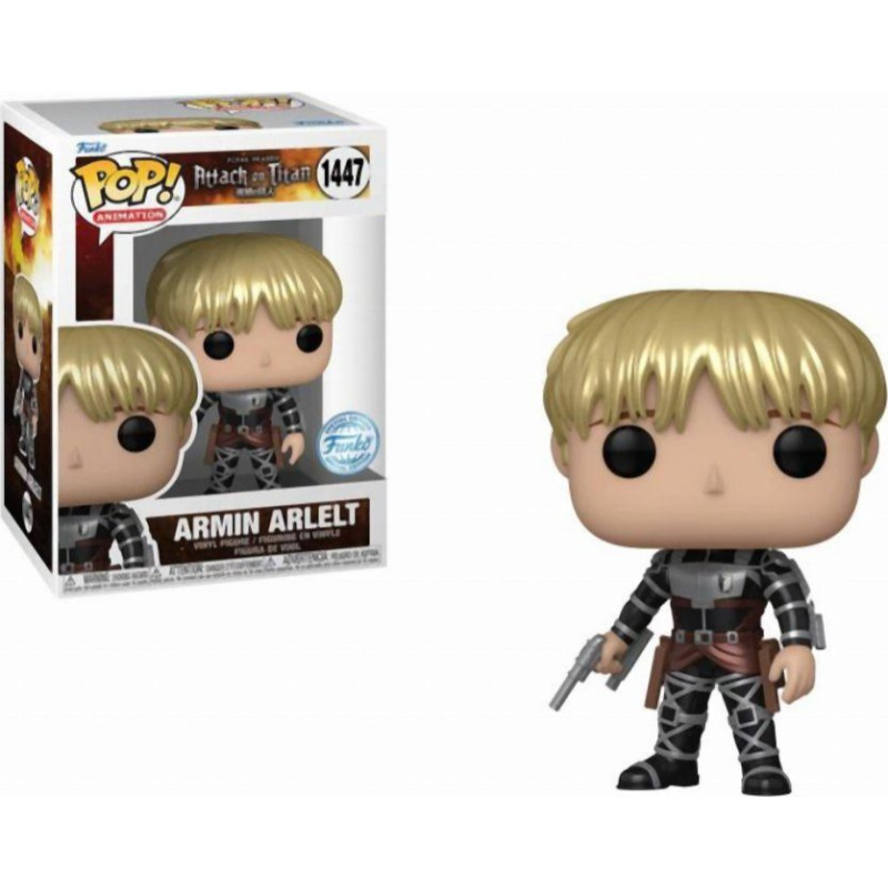 Funko Pop! Animation: Attack on Titan S4 - Armin Arlert (Metallic) (Special Edition) #1447 Viny Figure