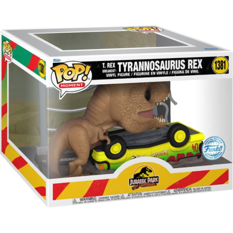 Funko Pop! Moment: Jurassic Park 30th Anniversary - T-rex Breakout: Tyrannosaurus Rex (Special Edition) #1381 Vinyl Figure