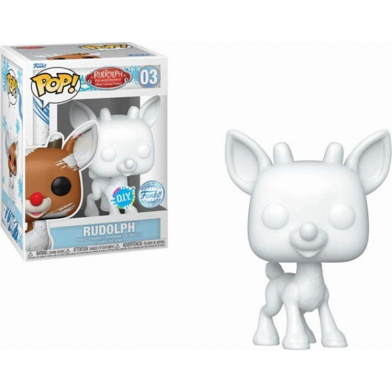 Funko Pop! Rudolph The Red-Nosed Reindeer - Rudolph (DIY) (White) (Special Edition) #03 Vinyl Figure