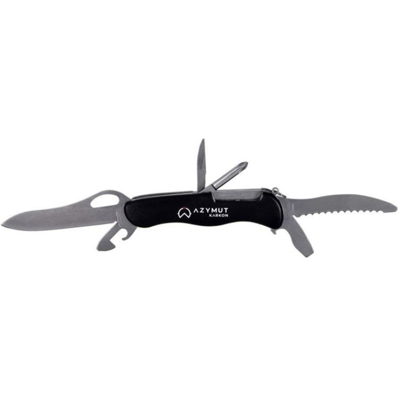 AZYMUT Karkon pocket knife - 9 tools + holster, 113 mm black (HK20018)