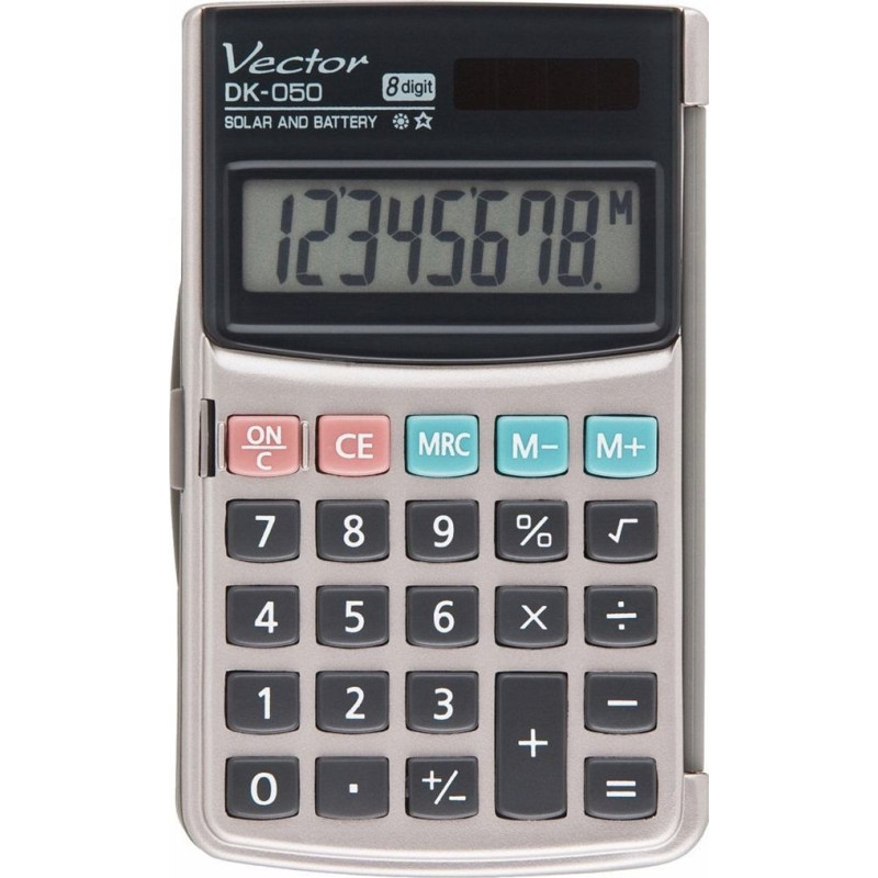Vector kalkulator kieszonkowy dk-050, szary