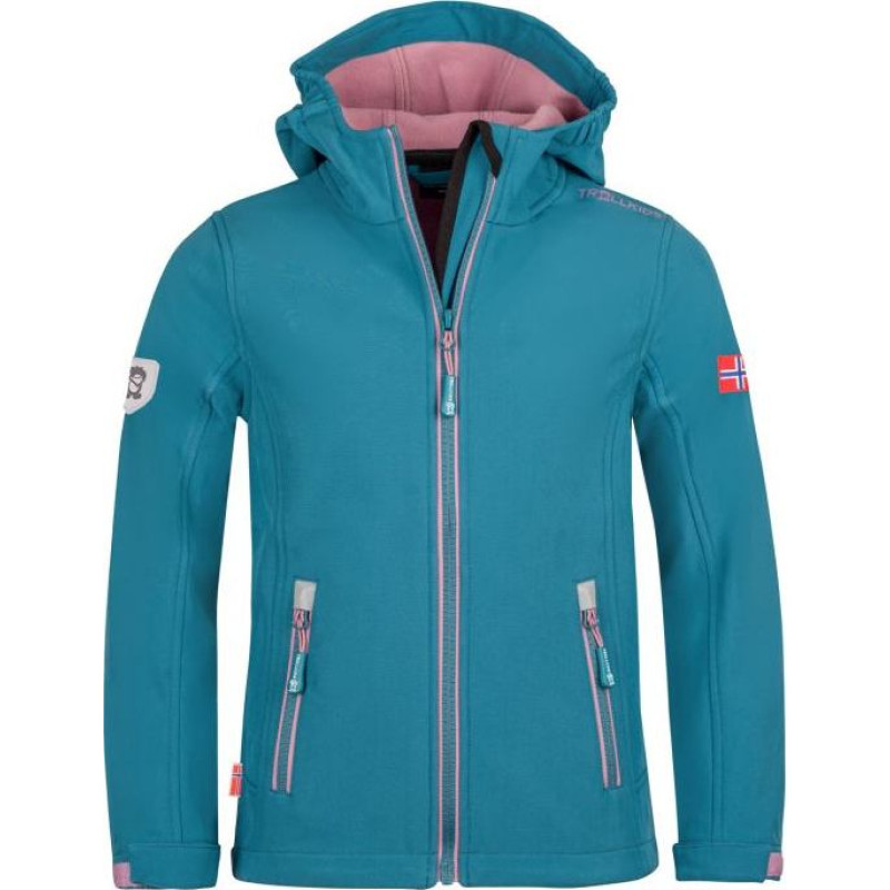 Trollkids Girls Trollfjord Jacket Jr 175-334 softshell jacket (140)