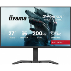 Iiyama Monitor 27 cali gb2771qsu-b1 qhd,fast ips,200hz,has (150) pivot,2xusb 3.2,2xusb c,0,5ms,2xhdmi,dp,350cd,adaptive g-sync 1920x1080@48-240hz dp only