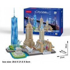 Cubic Fun Puzzle 3d city line new york