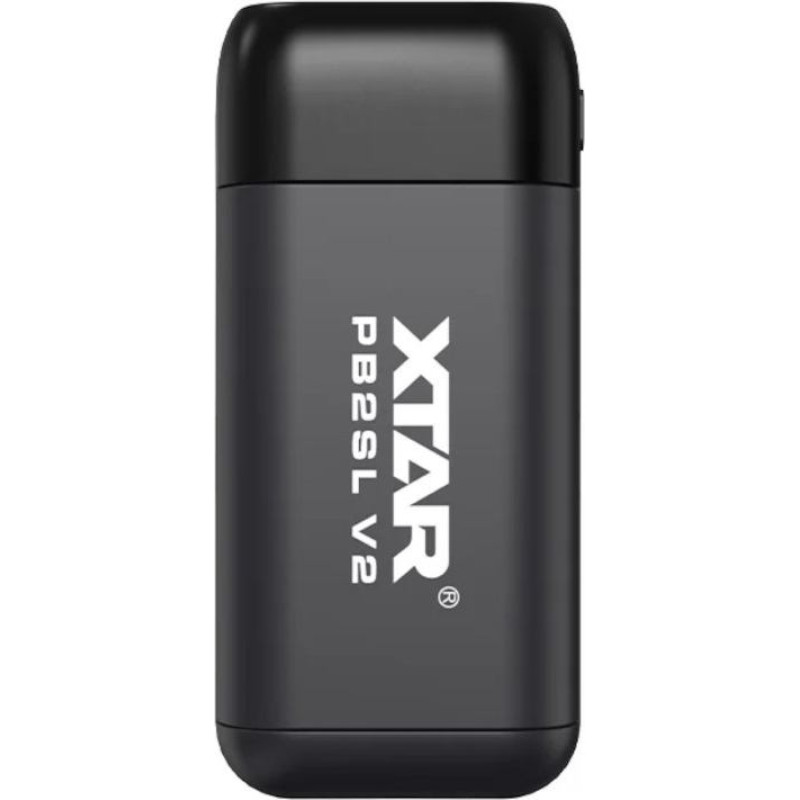 Xtar ładowarka z funkcją power bank do akumulatorów cylindrycznych li-ion 18650/20700/21700 czarna - 2 kanały pb2slv2