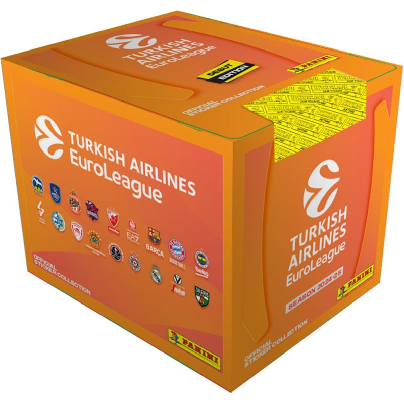 Panini Euroleague 2025: Display of 50 Packs (5 Stickers per Pack)