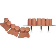 GARDEN PALISADE LAWN EDGE 302CM IPAL 6 TERRACOTTA