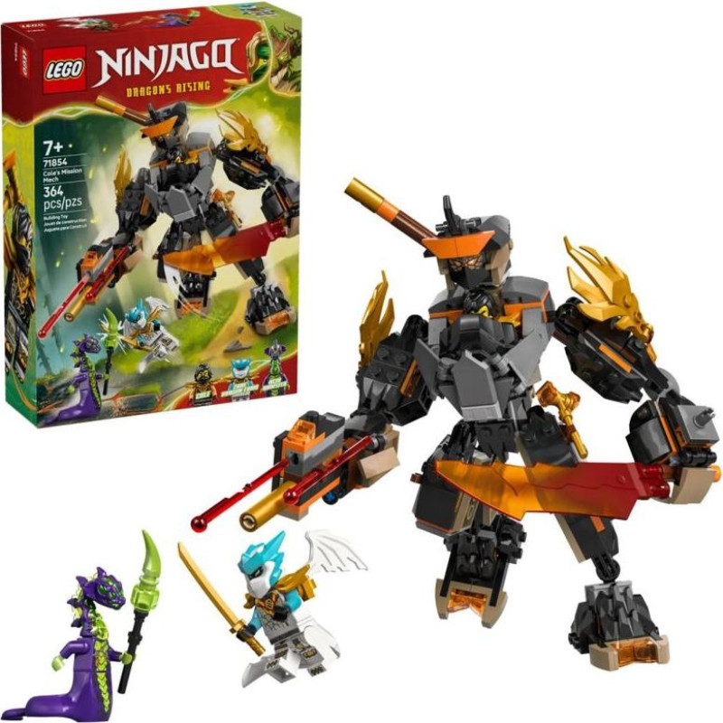 Mission LEGO NINJAGO 71854 Cole's Mission Mech and Dragon Zane