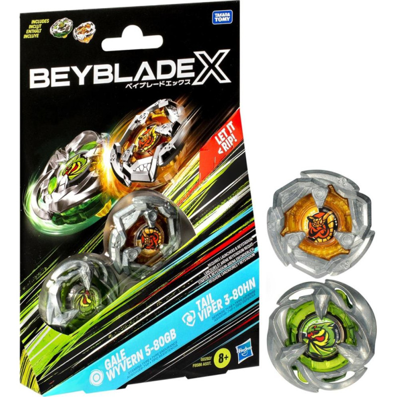 Hasbro Bey Blade X:  Dual Pack -  Gale Wyvern Tail Viper (G0282)