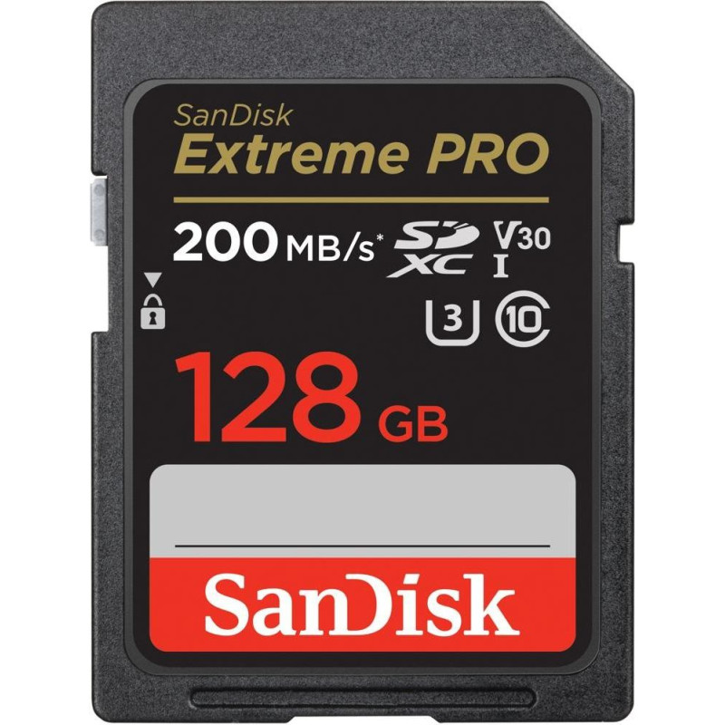 Sandisk Karta pamięci extreme pro sdxc 128gb 200/90 mb/s v30 uhs-i u3