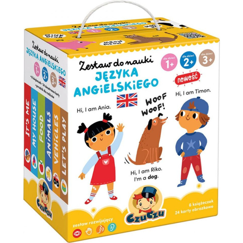 Czuczu Zestaw do nauki języka angielskiego dla dzieci 1, 2, 3+