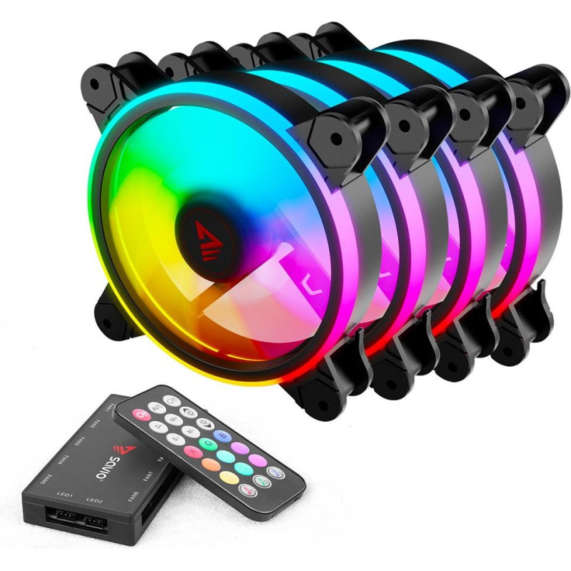Savio Wentylator fan-01 4-pack 120mm argb wraz kontrolerem oraz pilotem