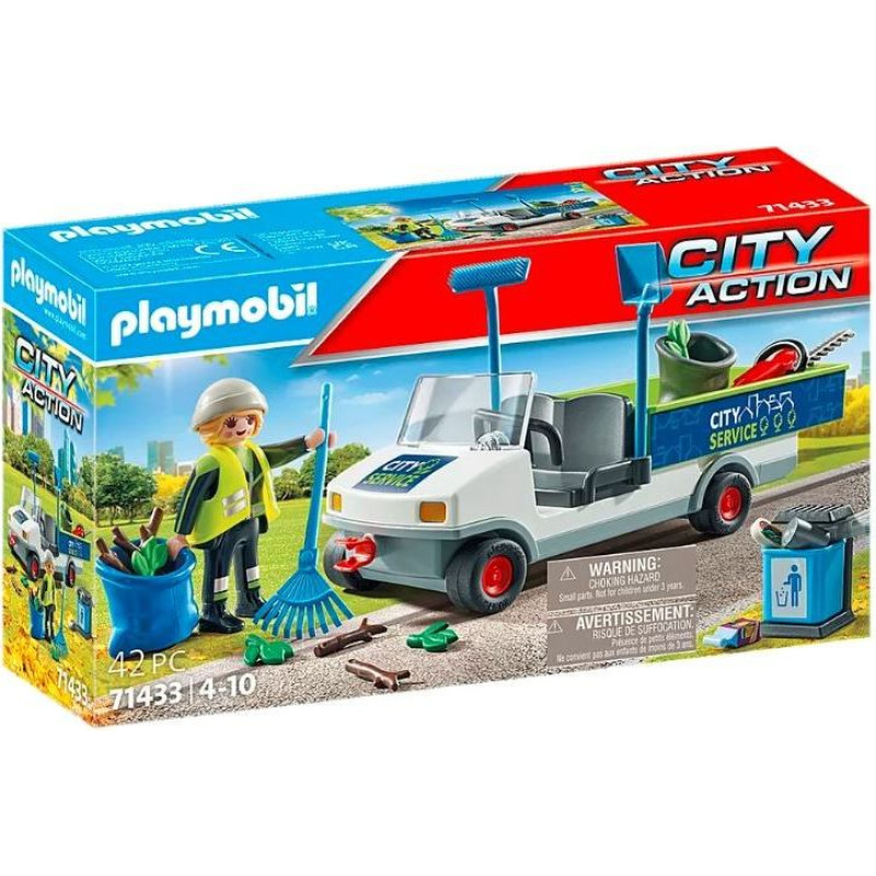 Playmobil Zestaw z figurkami city action 71433 sprzątanie miasta samochodem elektryczny