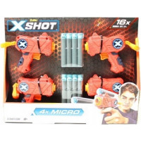 Zuru X-Shot Zestaw wyrzutni excel micro 4-pak 16 strzałek