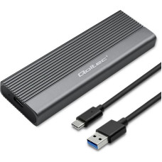 Qoltec Obudowa | kieszeń na dysk ssd m.2 | sata | ngff | usb-c | super  speed 6gb/s | 2tb | szara