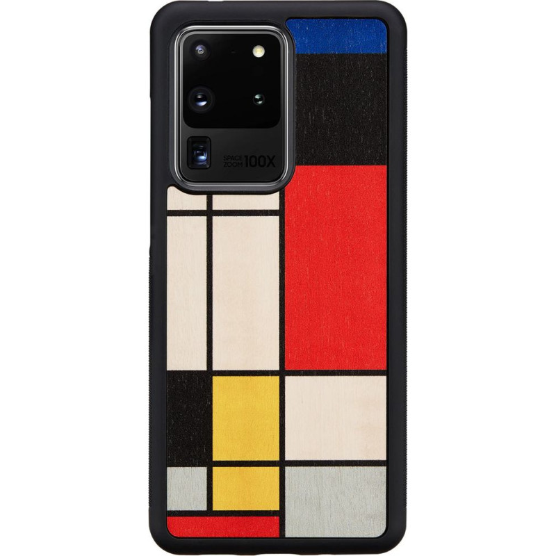 Man&Wood case for Galaxy S20 Ultra mondrian wood black