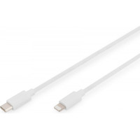 Digitus Kabel do transmisji danych/ładowania usb c/lightning mfi 2m biały
