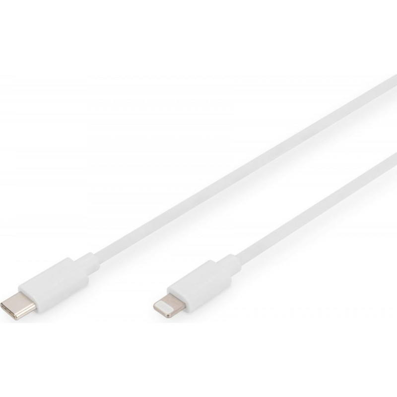 Digitus Kabel do transmisji danych/ładowania usb c/lightning mfi 2m biały
