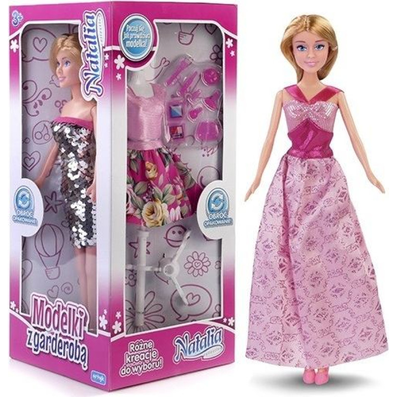 Artyk Lalka natalia modelka z garderobą 29 cm