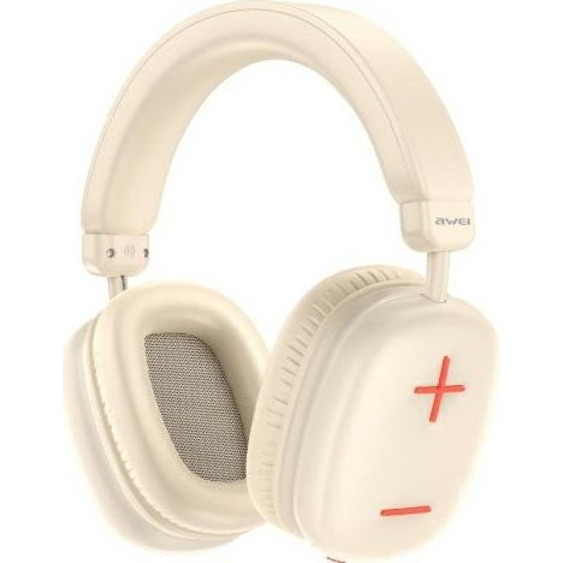 Awei Słuchawki bluetooth nauszne at6 beżowe
