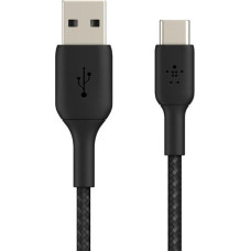 Belkin Kabel braided usb-c usb-a 15cm czarny