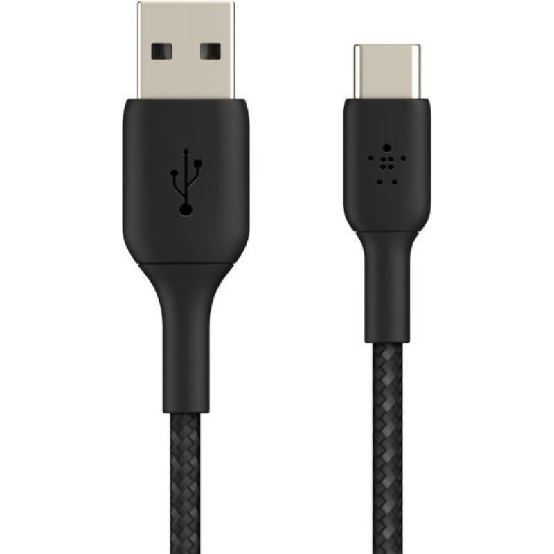 Belkin Kabel braided usb-c usb-a 15cm czarny