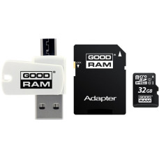 Goodram Karta pamięci z adapterem i czytnikiem kart goodram all in one m1a4-0320r12 (32gb; class 10; adapter, czytnik kart microsdhc, karta pamięci)