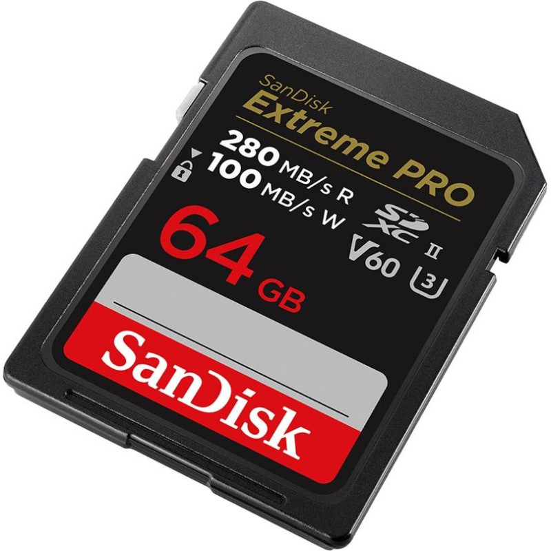 Sandisk Karta sandisk extreme pro sdxc 64gb 280/100 mb/s v60 uhs-ii