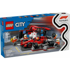 Lego Klocki city 60443 f1 pit stop i mechanicy z bolidem ferrari