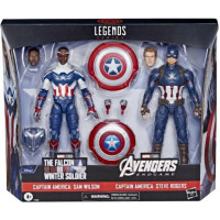Hasbro Fans - Marvel Avengers Legends - Captain America: Sam Wilson  Captain America: Steve Rogers (Tagteam 2 Pack) (F5880)