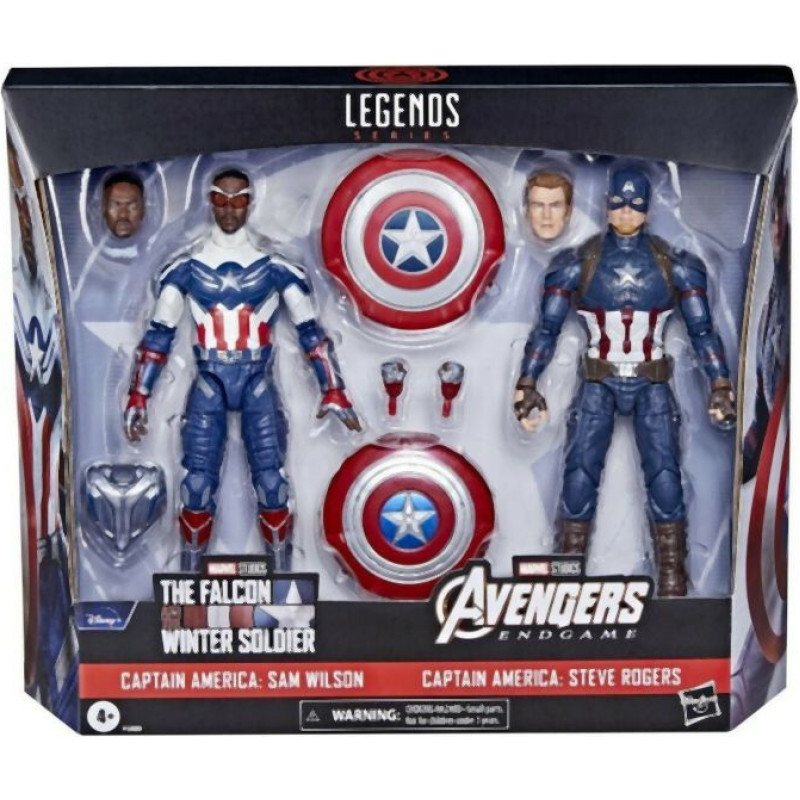 Hasbro Fans - Marvel Avengers Legends - Captain America: Sam Wilson  Captain America: Steve Rogers (Tagteam 2 Pack) (F5880)