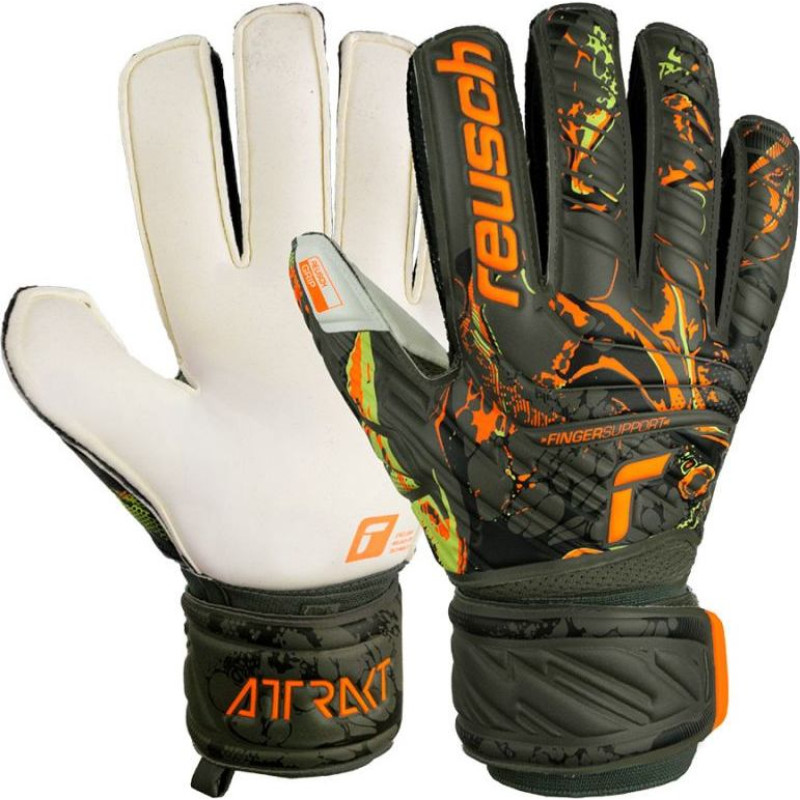 Reusch Attrakt Grip Finger Support M 53 70 010 5556 goalkeeper gloves (7,5)