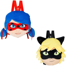 P.m.i. Miraculous Plush Backpacks 30cm (Random-2 characters to collect-Lady Bug/Black-Cat Noar) (MLB7008)